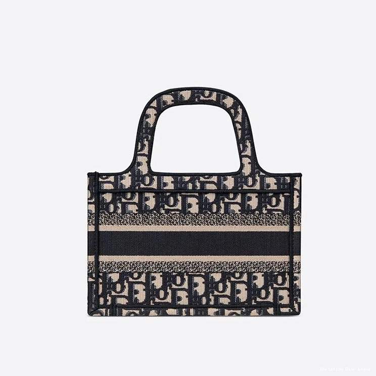 Cheap Tote Dior Motif Canvas Book Blue Mini Oblique 0725 Luxury